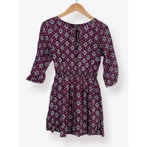 Forever 21 Women’s Dress Geometric Mini Burgundy Small